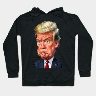 Cartoon of Donald Trump Pouting Hoodie